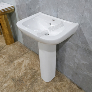 Lavabo sur pied en céramique à faible coût <span class=keywords><strong>de</strong></span> l'usine <span class=keywords><strong>de</strong></span> Chaozhou, lavabo <span class=keywords><strong>de</strong></span> <span class=keywords><strong>salle</strong></span> <span class=keywords><strong>de</strong></span> <span class=keywords><strong>bain</strong></span> autoportant anti-taches avec glaçure brillante - Product Image 5