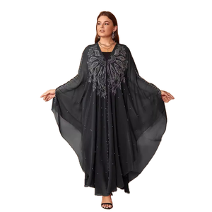 chinese dress ladies Apollo 70s Boho Maxi Kaftan Dress | Palm Green main image 1