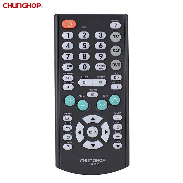 UR93 Chunghop 3 in 1 Universal Controller Satellite Receive Remote Smart TV Remote Control
