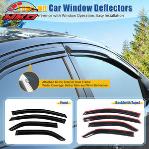 Pour Kia Forte 09-13 Berline, visières de fenêtre en acrylique style Mugen, lot de 4 pièces - Product Image 3