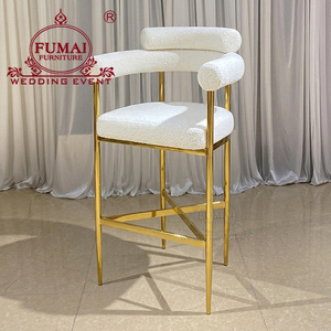 Chaises hautes en acier blanc pour cuisine, tabourets de bar, meubles de salle à manger, bar - Product Image 1