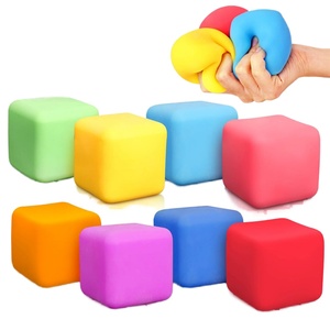 Cube Stress Toys Wholesale Soft TPR Squeeze Toy Stress Relief <b>Squishy</b> Cube Toy for Unisex Kids Squeeze Decompression Toys - Product Image 1
