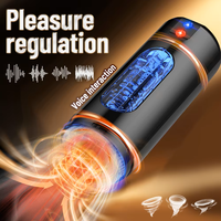 Masturbateur masculin de poche, Godet de masturbation automatique, Vibrateur d'entraînement pénien à commande vocale intelligente, Jouet sexuel