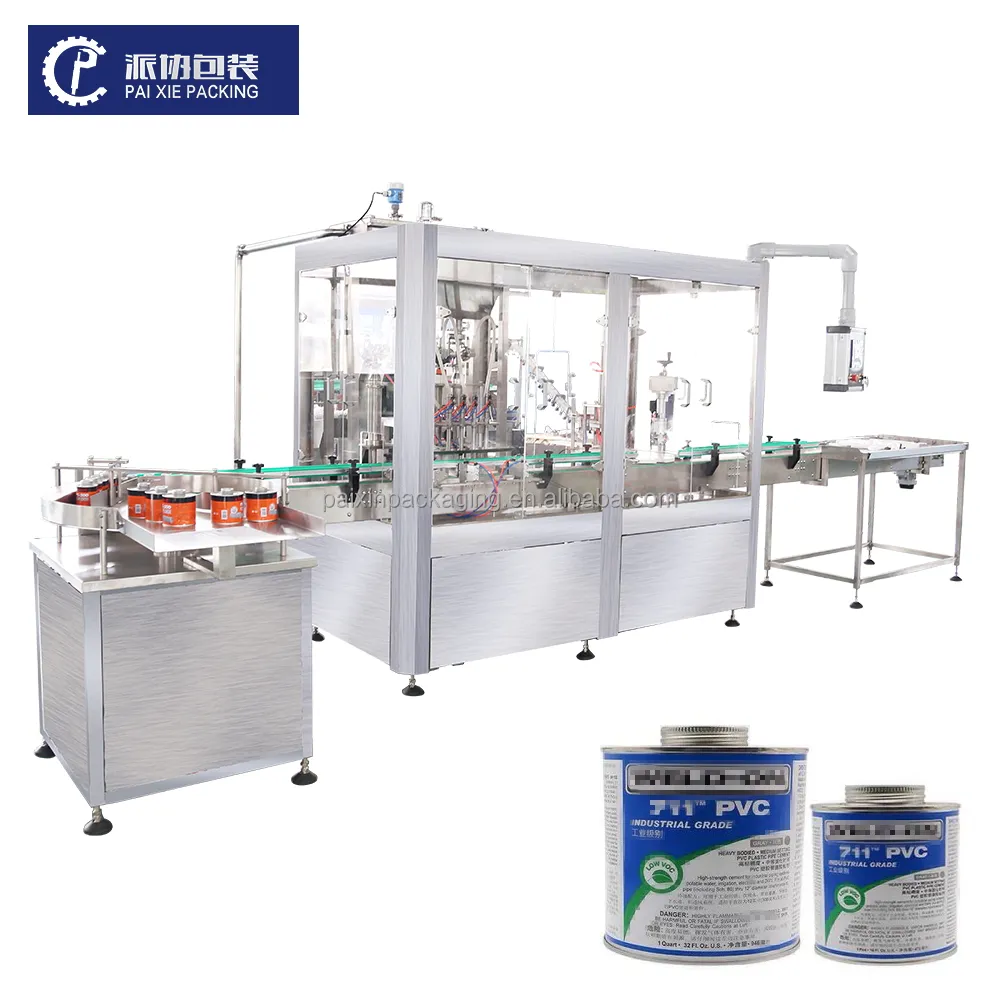 Best Selling Industrial UPVC Glue Chemical Pipe Fittings Adhesive Filling Capping Machine