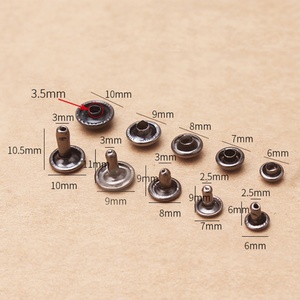 Clous à rivets en alliage de zinc à double tête champignon ouverte, couleur personnalisée, pour vêtements et jeans - Product Image 4