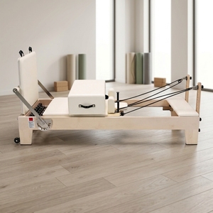 Maple Wood Reformer Bed Adjustable Springs for Home Gym Strength Fitness Training Equipment Adjustable Design Customizable for V - Product Image 1