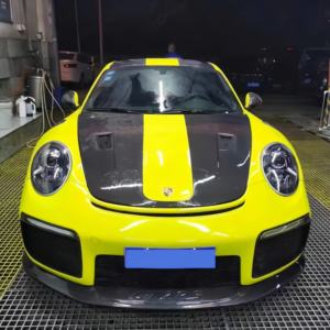 GT nuovo cofano motore in fibra di carbonio secco e Kit carrozzeria per Porsche <span class=keywords><strong>911</strong></span> 991 per la sostituzione e l'installazione - Product Image 5
