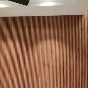 Modern Oluklu WPC Duvar Paneli Ahşap Çizgili Çıta Kaplama Su Geçirmez Nem Önleyici İç ve Dış Mekan TV Arka Plan Dekoru - Product Image 2