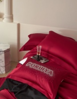 Parure de lit de luxe en satin, utilisable toute l'année, 100% coton égyptien, ensemble de draps unis