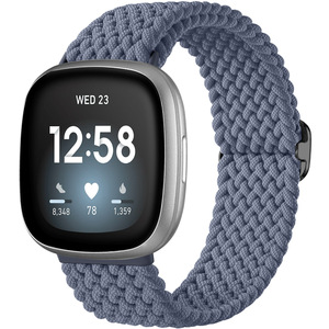 Elastische geweven nylon band, verstelbaar, sport, groothandel vervangende band voor Fitbit Sense 2, <span class=keywords><strong>Versa</strong></span> 3, <span class=keywords><strong>Versa</strong></span> 4 - Product Image 2