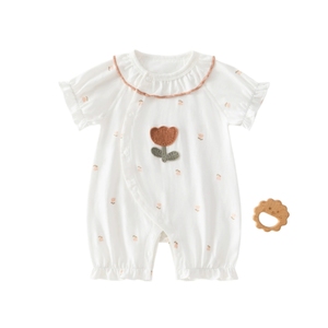 New Design Baby Cotton Assorted Rompers <b>Short</b> Sleeve <b>Onesies</b> With Cartoon Prints For Infants Boys Girls Summer Wear - Product Image 5