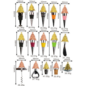 Christmas Tree <b>Wine</b> Stopper Zinc Alloy Metal Bottle Sealing Plug With Colorful Ring For <b>Wine</b> Bottles - Product Image 4