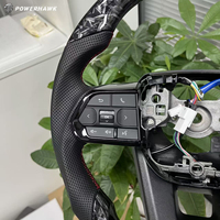 Volant en cuir en fibre de carbone forgé 3D pour Toyota Land Cruiser LC300 LC200 Prado 120 150 LC70 LC76 FJ Cruiser Hilux Revo