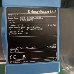 Medidor de Flujo Endress+Hauser PROMAG P 50P1H, Número de Canales, Señal de Salida: 4-20 mA - Product Image 1