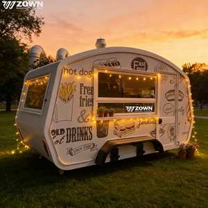 Mobile Electric Food Trucks Sale New Fast Food Truck Trailer Stainless Steel Construction for Street Coffee <b>Ice</b> Cream Snack - Product Image 1