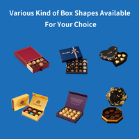 Boîtes d'emballage en carton ondulé doré métallisé pour chocolat, logo personnalisé en relief, boîte rigide à 6 compartiments avec couvercle rabattable, écologique