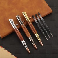 Stylo Bille Créatif en Gros, Style Pistolet, en Métal, Encre Noire, Corps Original, Cadeau de Noël pour Fournitures Scolaires et de Bureau