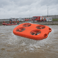 Drone robot de sauvetage aquatique, bateau de sauvetage amphibie, portée de 10 km, caméra HD 720p, retour intelligent, télécommande, équipement de sauvetage