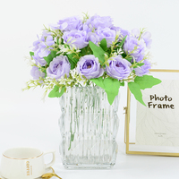 7 Tangkai Bunga Sutra Buatan, Buket Bunga Mawar Peony Dekoratif, Dekorasi Rumah, Dekorasi Bunga Pernikahan