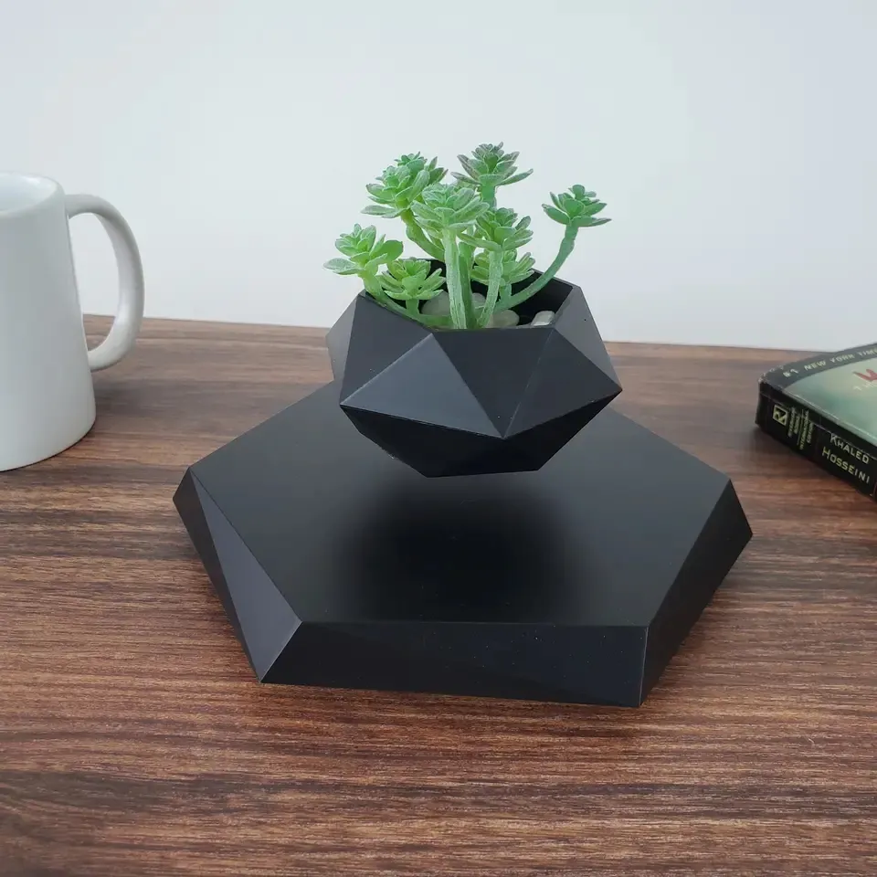 Magnetic Levitating Plant Pot Rotating Floating Pot Creative and Unique Gifts Bonsai Potted Home Decoration