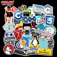 50pcs autocollants de programmation pour développeurs, codeurs, programmeurs, hackers, geeks et ingénieurs, autocollants de développeur pour ordinateur portable
