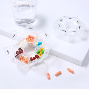 Hoge Kwaliteit Draagbare Zevendaagse Wekelijkse Medicijndoos 7-compartimenten Digitale <span class=keywords><strong>Pil</strong></span> Organizer Rond Patroon Plastic <span class=keywords><strong>Pil</strong></span> Opbergdoos - Product Image 5