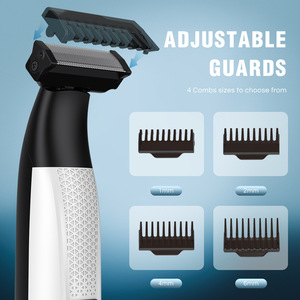 Rasoir électrique rechargeable HT-1305 5 en 1, tondeuse à barbe et cheveux pour homme avec embouts réglables pour le visage et le corps - Product Image 1