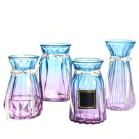 Vase en verre dégradé nordique, moderne et simple, pour la décoration florale de bureau, de la maison ou de mariage