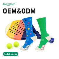 Chaussettes de padel de qualité supérieure en gros, chaussettes respirantes en coton absorbant la transpiration, chaussettes de compression athlétiques, chaussettes de sport fonctionnelles
