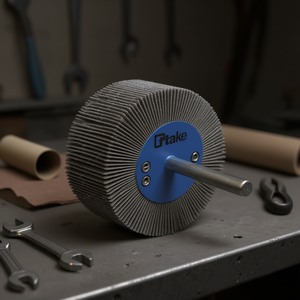 Ttake Abrasive Cloth Flap <b>Wheel</b> 30x30 Mm With 6 Mm Shaft For Precision <b>Grinding</b> And Polishing - Product Image 3