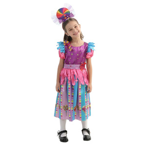 Children's Performance Costume <b>Rainbow</b> Candy Dress Polyester Fiber Stage Wear For Kids - Product Image 5