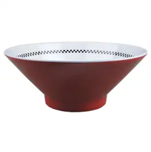 Large Eco-Friendly Melamine Noodle Bowl Set Customized Red Pho & Ramen Kit with Spoon for Parties and Dinners