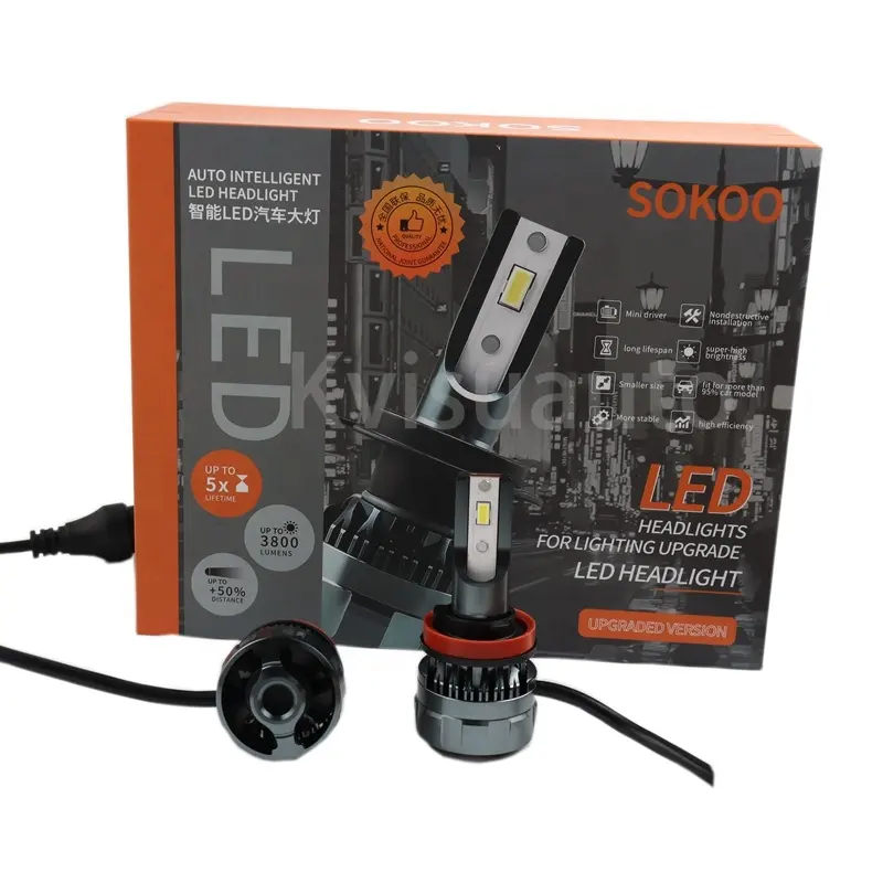 CQL SOKOO LED Headlight Bulb 35W 8000lm Car led Headlight H1 H3 H4 H7 H8 H9 H10 H11 9005 9006 for Ford suzuki toyota