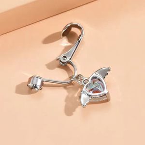 Gaby mới đến không xuyên bụng nhẫn dễ thương cánh thép không gỉ <span class=keywords><strong>clip</strong></span> trên bụng nút Nhẫn bán buôn đồ trang sức cơ thể - Product Image 5