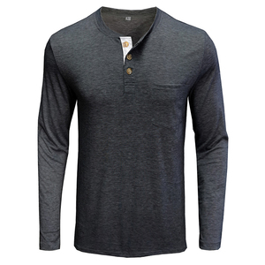 TONGYANG T-<span class=keywords><strong>shirt</strong></span> à manches longues pour hommes de haute qualité pour hommes Respirant Couleur unie Rond Next <span class=keywords><strong>Tee</strong></span> Taille US S à <span class=keywords><strong>XXL</strong></span> - Product Image 4