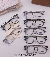 2025 TR90 estilo retro nuevo modelo anteojos marco azul con estampado de leopardo para hombres y mujeres