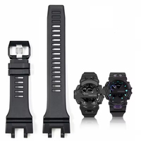 Bracelet de montre en résine et caoutchouc de remplacement Upro pour Casio GShock GBA-900-1A/GBA-900CB, bracelet sport en TPU noir avec boucle à ardillon