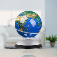 Globe en Lévitation Magnétique de Style Moderne, Veilleuse en Plastique, Globe de Bureau Éducatif pour Enfants, Source Mondiale Flottante