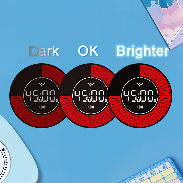 T26C Kitchen Timer 60-Minute Counting Digital Visual Plastic Timer for Kitchen Use