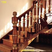 Balustrade de clôture d'escalier en aluminium et bois