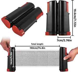 <span class=keywords><strong>Filet</strong></span> <span class=keywords><strong>de</strong></span> tennis <span class=keywords><strong>de</strong></span> <span class=keywords><strong>table</strong></span> rétractable en plastique ABS durable avec un design léger et un montage rapide pour toute <span class=keywords><strong>table</strong></span> - Product Image 2