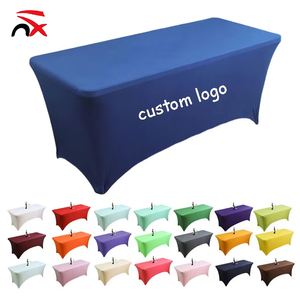 Copritavolo Elastico in Spandex Personalizzato 6FT per Tavoli Rettangolari, Ideale per Eventi all'Aperto, Hotel, Matrimoni e Banchetti - Product Image 1
