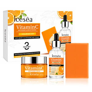 ชุดบำรุงผิวหน้า ICESEA วิตามินซีและไฮยาลูรอนิค แอซิด 3-in-1 พร้อมเบอร์รี่กลูต้าไธโอน-สบู่ ครีม และเซรั่มเพื่อผิวขาวกระจ่างใสและชุ่มชื้น - Product Image 2
