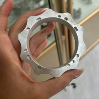 Plaque de montage circulaire en aluminium usinée CNC sur mesure, support de connexion adaptateur en acier inoxydable
