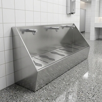 Produits d'hygiène - Fabricant fiable - Bac à ablution en acier inoxydable robuste pour le lavage des pieds - Évier à ablution Wudu - Trois stations