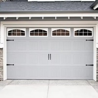 Porte de garage sectionnelle en acier personnalisée Zonle avec panneaux isolés en PU, rails de levage standard et moteur automatique pour villas