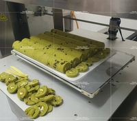 Eenfasige 220V eenvoudig te bedienen volautomatische zaagbladtaartsnijmachine voor het snijden van spons-/sandwichcakes en roltaarten