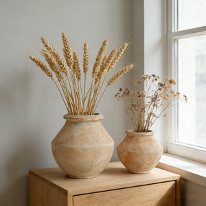 Pot en céramique chinois Wabi Sabi aux tons terreux, vase en <span class=keywords><strong>terre</strong></span> <span class=keywords><strong>cuite</strong></span>, vase à fleurs, vase en céramique rétro fait main, pot en grès pour la décoration de la maison - Product Image 3