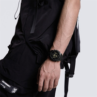 Jam Tangan Pria NAVIFORCE Resmi 7104 Hitam Digital Silikon Sport Outdoor Tahan Air 5 Bar Produsen Label Pribadi