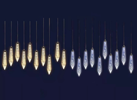 Grand lustre en verre cristal pour mariage, suspension longue pour décoration de plafond, idéal pour les fêtes, fabriqué en Chine